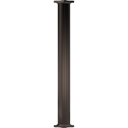 Ekena Millwork 8" x 8' Endura-Aluminum Column, Round Shaft (Load-Bearing 21,000 lbs), Non-Tapered, FLuted EA0808ANFSFTUTU